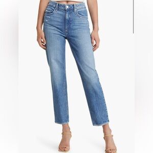 Paige Sarah Straight Leg Jeans in Art Piece Distressed